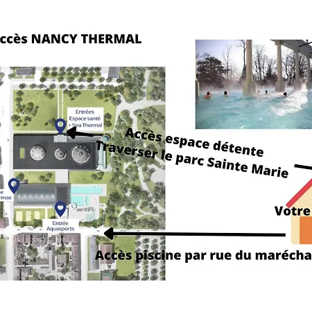 Thermal A 2 Min -le 1909- 8 Pers- Parking Chez Julie 公寓 *