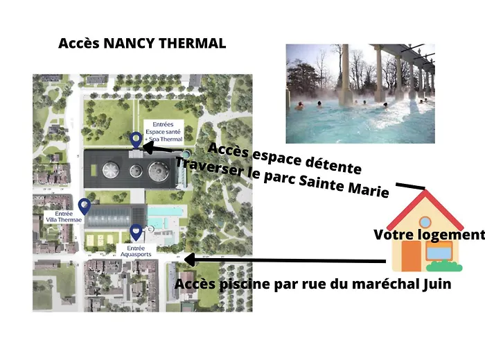 Thermal A 2 Min -le 1909- 8 Pers- Parking Chez Julie Apartman *